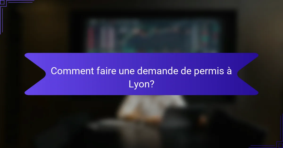 Comment faire une demande de permis à Lyon?